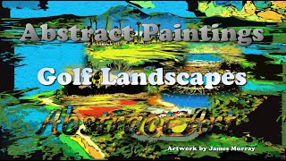 Abstract Paintings - Golf Landscape Paintings, Abstract Colorful Inks Images