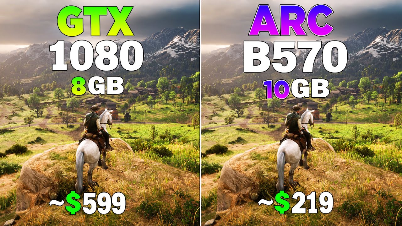 GTX 1080 vs ARC B570 - Test in 8 Games