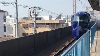 南海線　粉浜駅　ラピート通過