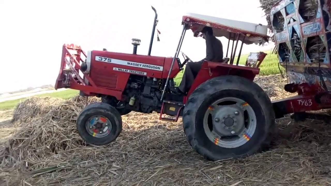 375 Tractor With Ultra Power l Amazing Wheeling And Pulling YouTube
