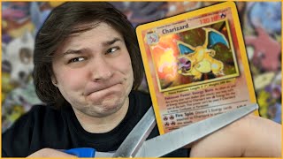 I cut up my Base Set Charizard for this...
