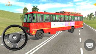 Red TATA Old Bus Drive Village Road | Indian Sleeper Bus Simulator | Bus Games - Android Gameplay screenshot 3
