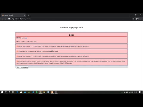 MySql cannot connect inavalid settings | phpMyAdmin cannot connect to MySql  | XAMPP [FIXED]