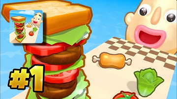 Sandwich Runner 3d - Gameplay Walkthrough - All Level- Part-1 (IOS, Android)