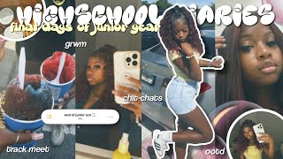 FINAL DAYS OF JUNIOR YEAR! 📚|*ft tapeins likablewig* grwm, school vlogs, track meet, chit-chats, etc