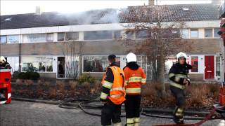 Fikse Brand In Woning Aan P.w.a.cort Van Der Lindenstraat Te Harlingen.