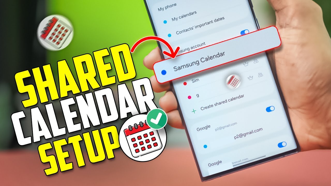 How to Create a Shared Calendar on Samsung Calendar - YouTube
