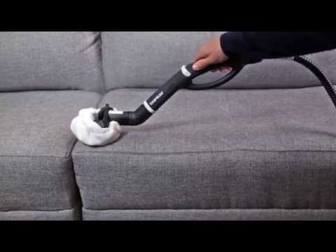 Verwendung eines Dampfreinigers zur Reinigung eines Polstersofas - YouTube