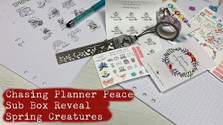 Chasing Planner Peace Sub Box Reveal - Spring Creatures