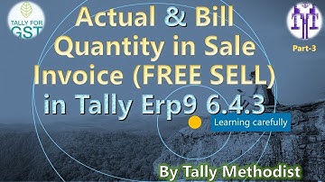 Actual and bill quantity (free item sell) in tally erp9 6.4.3 in hindi ☺Le-34