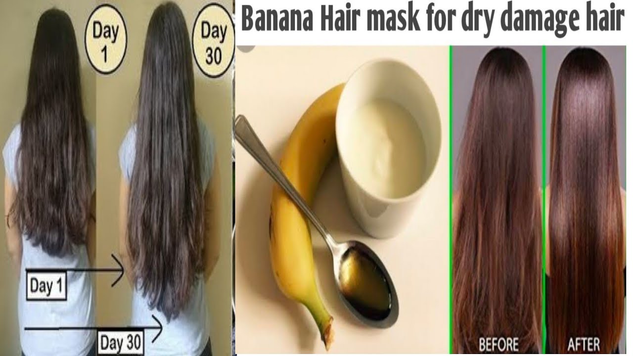 Hair Growth Mask for long shiny hair Banana Hair Mask For Extremely