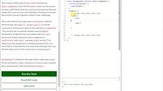 REACT: Create a React Component (8)
