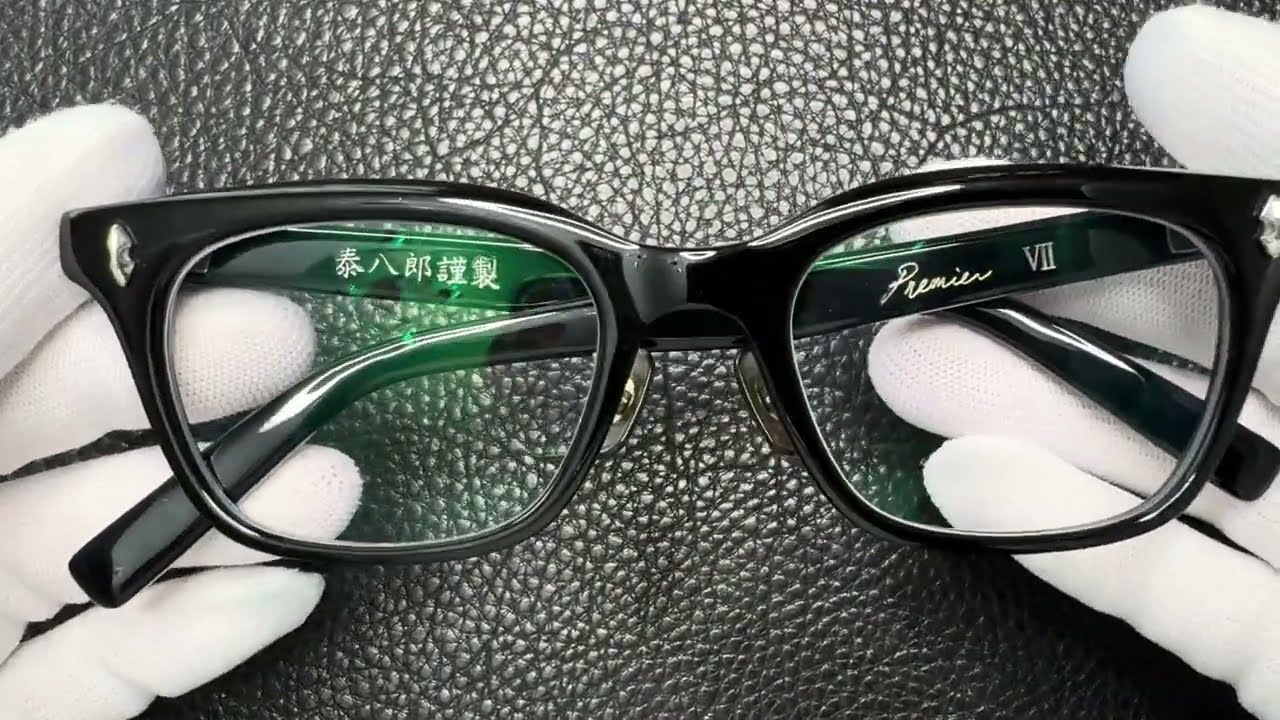 泰八郎謹製 × PORKER FACE PT-05 ブラック セルロイド眼鏡 泰八郎謹製 × PORKER FACE PT-05 ブラック セルロイド眼鏡 泰八郎謹製