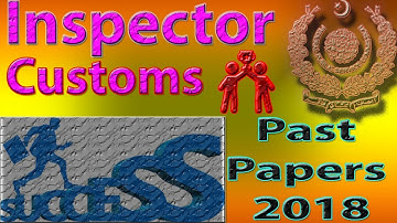Custom Inspector BPS-16 Batch-1 Solved Paper 2018 | FPSC |