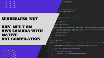 .NET 7 on AWS Lambda with NativeAOT