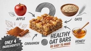 😋 4-Ingredient Apple Cinnamon Oat Bars | Easy Healthy Snack screenshot 1