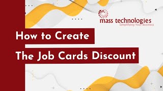 How to Create The Job Cards Discounts - MASS Auto Garage Software screenshot 2