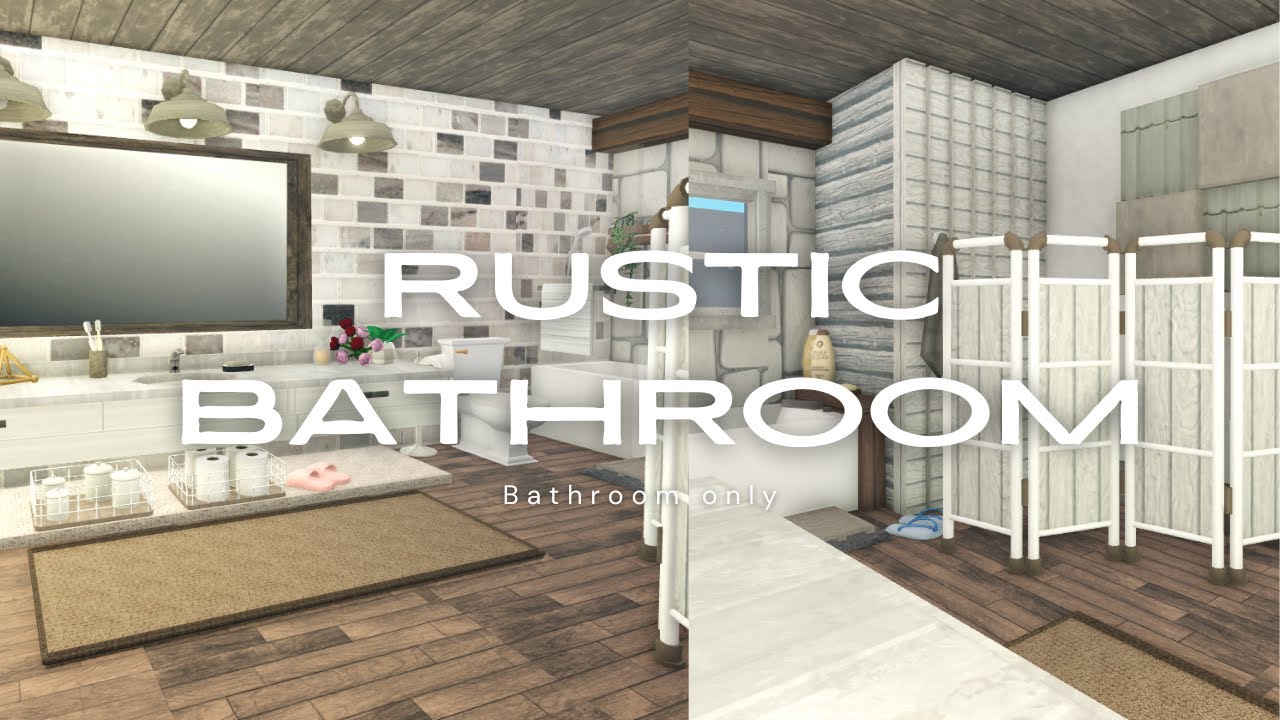 Rustic Bathroom (APARTAMENT Build PT1) [ bloxburg ] - YouTube