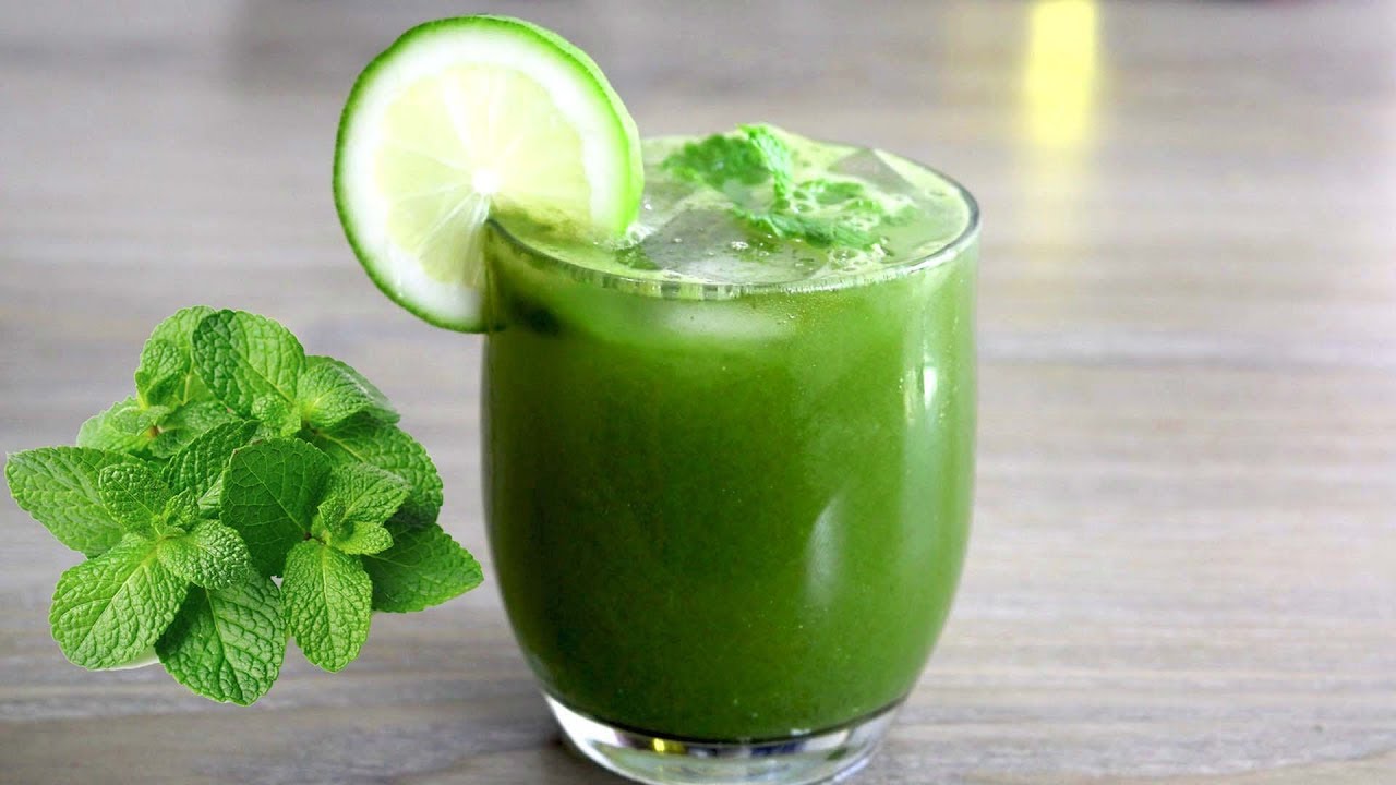 Pure Mint lime Juice Pudina patar juice for summer Cool drinks mint