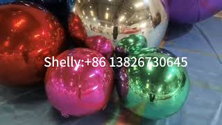 Pvc Hanging Inflatable Metallic Mirror Ball Custom Big Shiny Balls