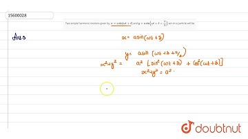 Two simple harmonic motions given by, `x = a sin (omega t+delta)` and `y = a