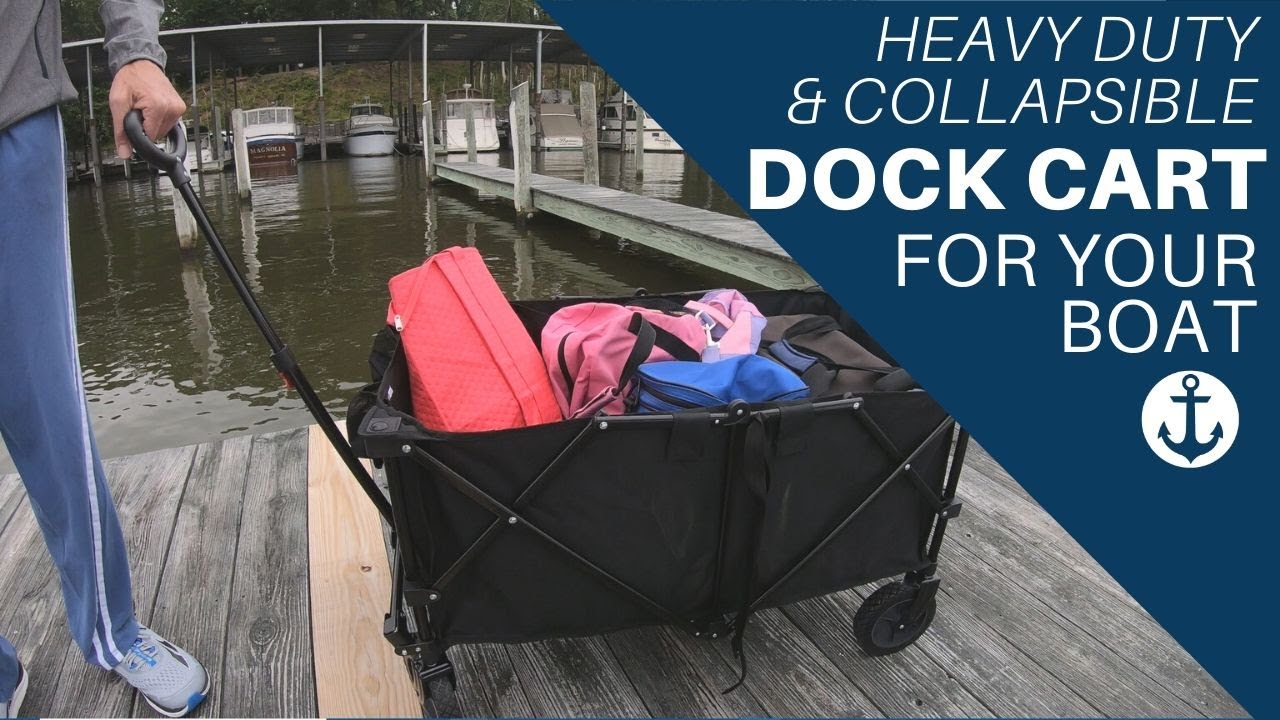 Heavy Duty & Collapsible Dock Cart for Your Boat YouTube