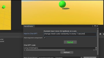 ChatGPT in Unity Window writes Code // Handler Asset