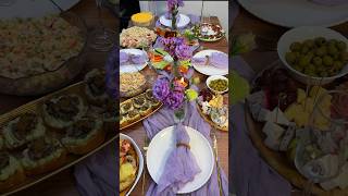 Что я приготовила на свой День Рождения🥳#брускетты #закуска #салат #праздничныйстол #рецепт #еда