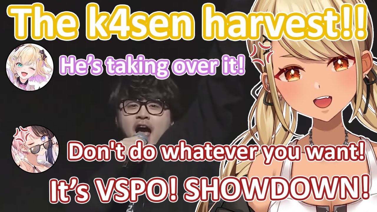 K4sen Trying to take over the event and Hinano Stop Ren-kun Falling for K4sen【Kaminari Qpi/Vspo】