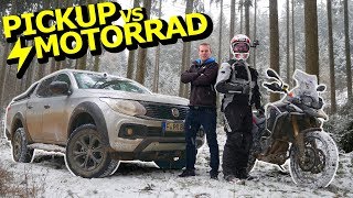 Pickup vs. Motorcycle | Fiat Fullback Cross vs. BMW F800 GS | Go for a ride Fiat Pickup Fullback Cross