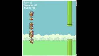 Flappy Bird - Mashine Learning - Over 2000000 Points After 86 Generations