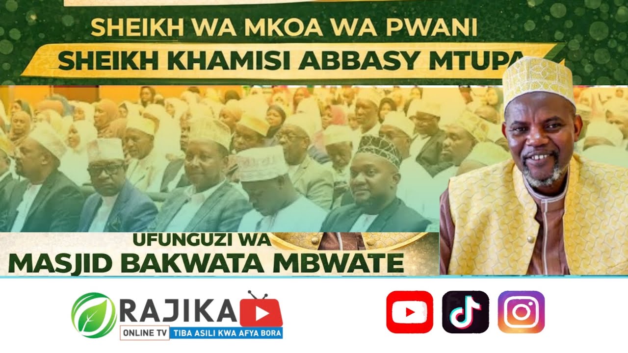 🔴 LIVE: UZINDUZI WA MSIKITI MASJID BAKWATA MBWATE 📍 KIBAHA 📅16/01/2026