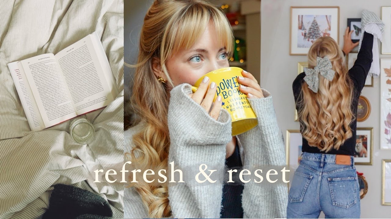 A Cozy Sunday Reset You Deserve ☁️🫧 weekly tidy, comfort food, books & soft vibes