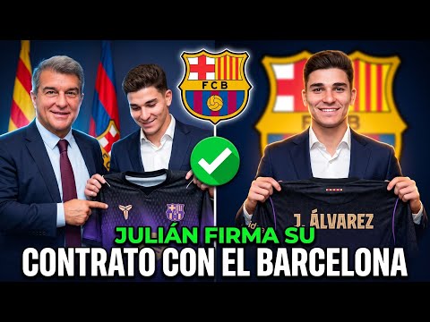 🚨 ¡ÚLTIMA HORA! ¡JULIÁN ÁLVAREZ YA ES OFICIALMENTE NUEVO JUGADOR DEL FC BARCELONA!