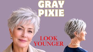 🚀How to Cut a Perfect Gray Pixie Haircut for Women || Look 10 Years Younger!