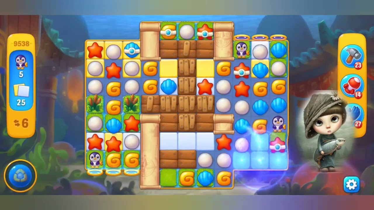 fishdom 2022, no Boosters, 9538  level  -  прохождение без бустеров,  9538  уровень.