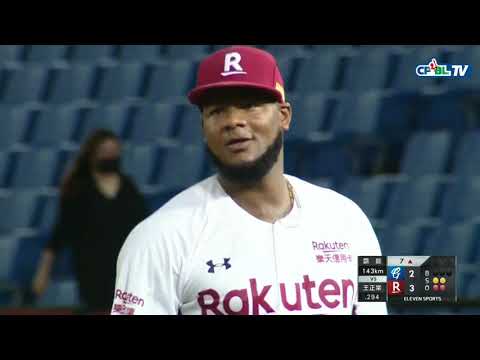 06/05 富邦 vs 樂天 賽後，霸能主投8局，投出7次三振