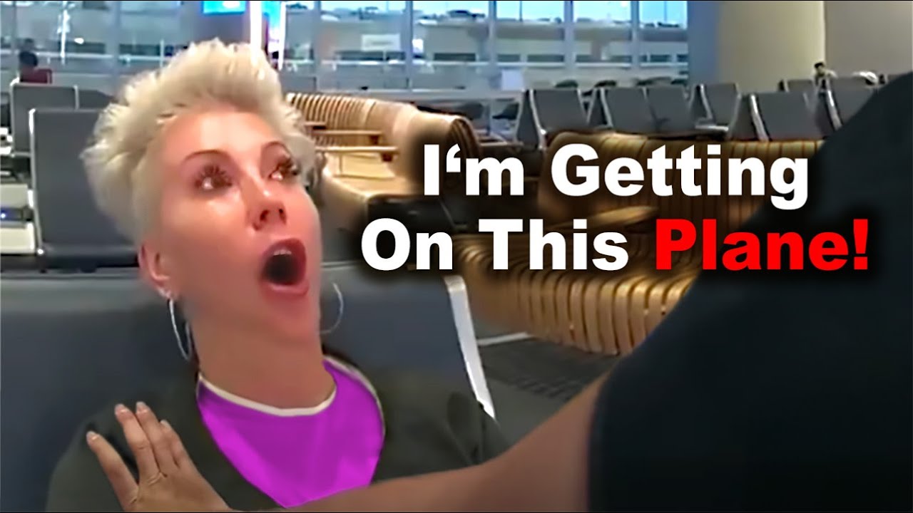 Vile Drunk Lady Has Meltdown After Pilot Stops Her Boarding Plane