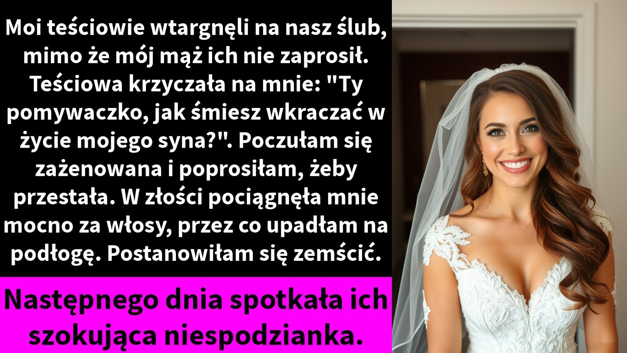 Wszyscy patrzyli, jak moja przyszła teściowa szarpie mnie za włosy i ciągnie po podłodze w mojej ślubnej sukni. Krzyczała, że jestem tylko pomywaczem i że zniszczę życie jej synowi. Nikt się nie...
