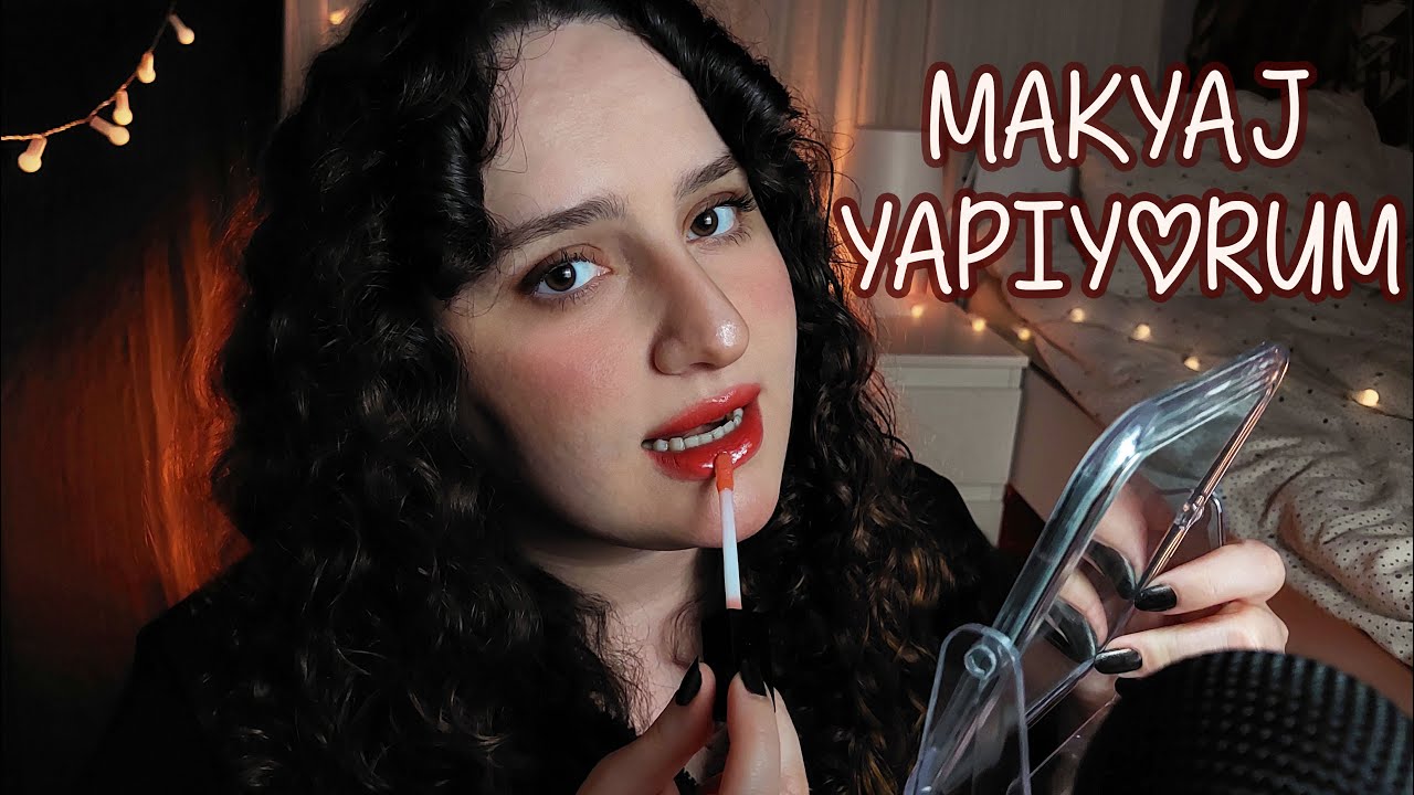 ASMR 💄 Kendime Makyaj Yapıyorum + Katmanlı Sesler 💤 Türkçe Asmr