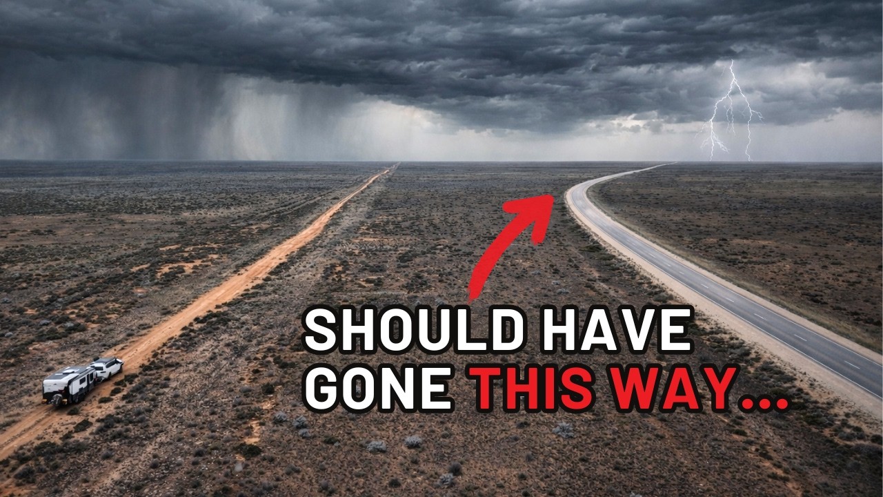 OUTRUNNING HUGE STORM ON THE OLD EYRE HWY….  Unsealed Nullarbor Track