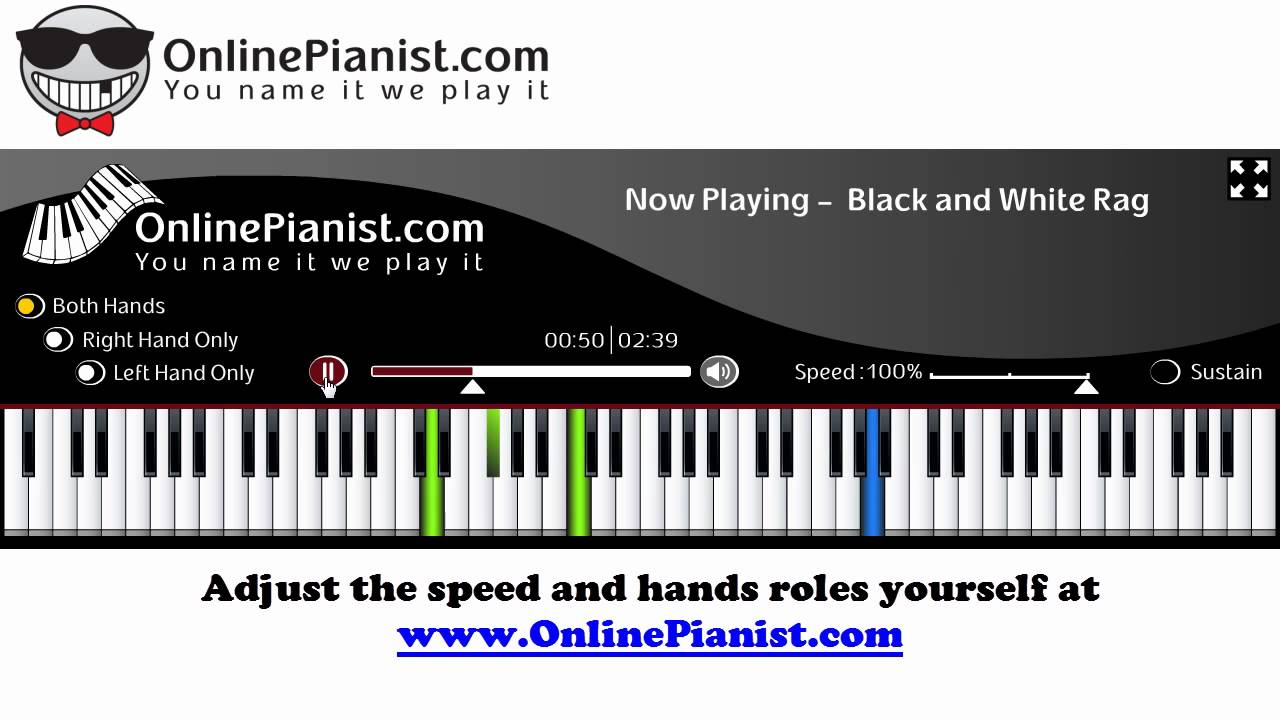 black and white rag player piano roll