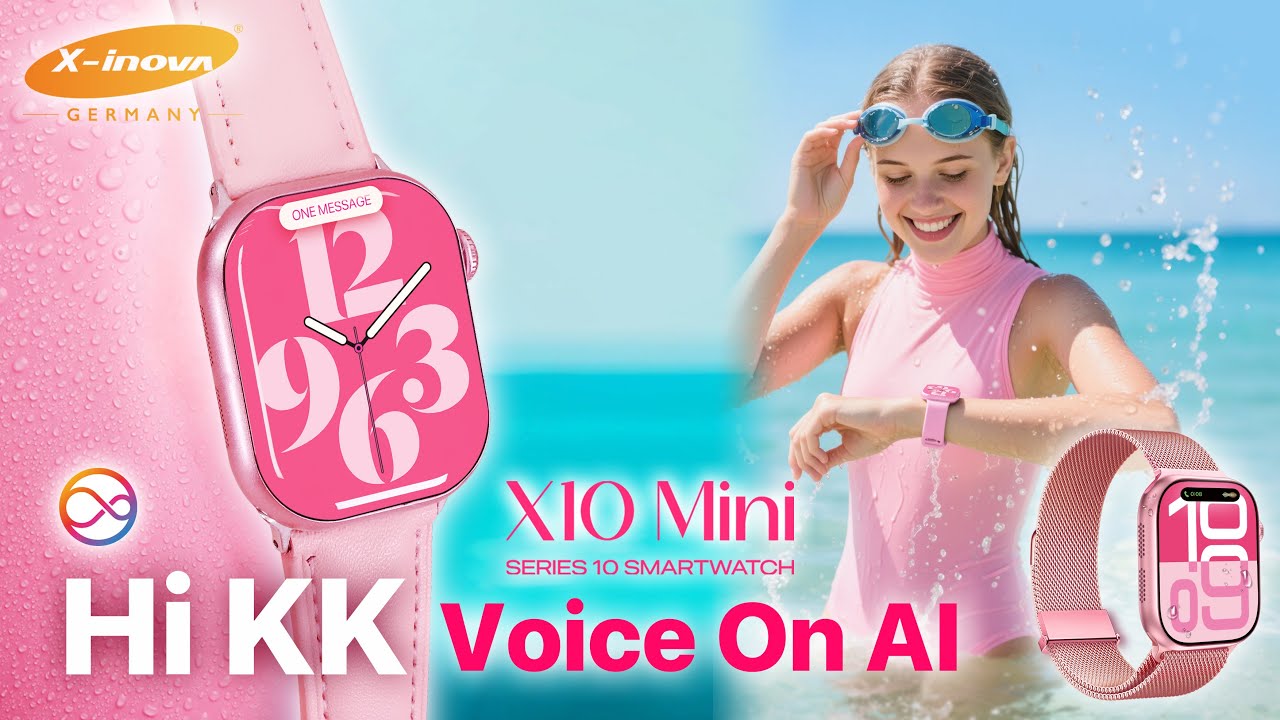 🌟 X10 Mini | Waterproof Smartwatch | Voice on AI | X-INOVA