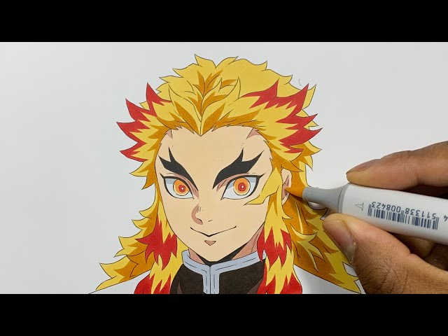 Speed Drawing Kyojuro Rengoku [ Kimetsu No Yaiba ] Demon Slayer 