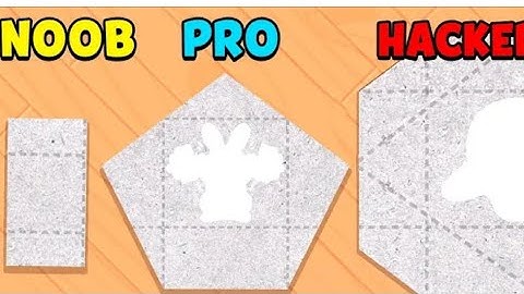 Paper fold ios gameplay - noob vs pro vs hacker - paper fold ipad