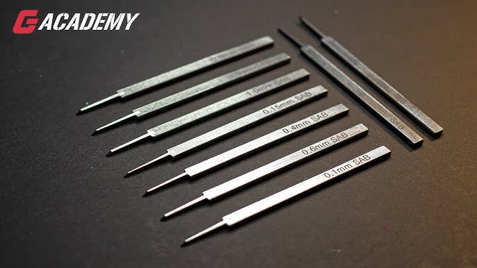 For Scale Model Panel Line Carved Scribe line Hobby Cutting Tool Chisel 5  pcs 0.2/0.4/0.6/0.8/1.0mm (All 5 size)