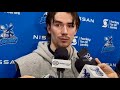 Manitoba Moose 2nd Round Playoff Practice Report media: Brayden Yager