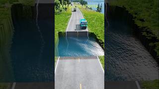 “Big Truck Vs Huge Water Pit 😱 | #BeamNG.drive Crash #shorts”
