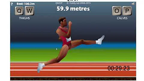 QWOP speedrun 46.760sec