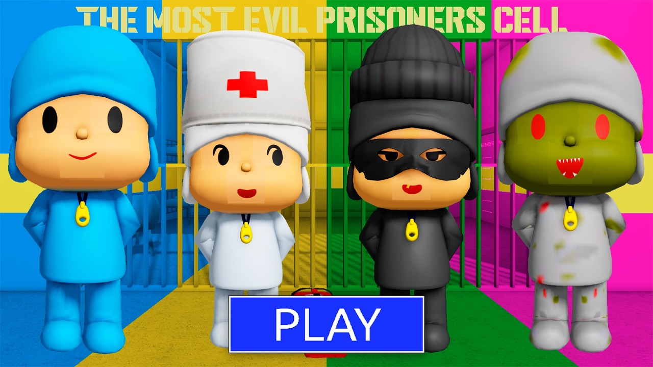 COMPILATIONS! 2 HOURS POCOYO vs DOCTOR POCOYO vs THIEF POCOYO vs POCOYO ZOMBIE in BARRY RUN #roblox